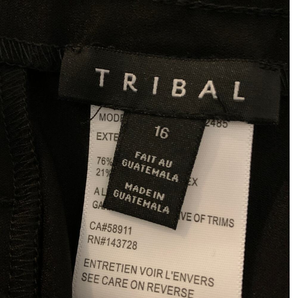 TRIBAL NWT Stitch Fix Black Trousers STRAIGHT LEG STRETCH FLATTEN IT SIZE 16 - Picture 5 of 7